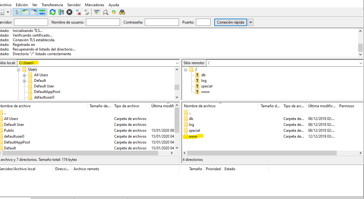 Configurar Filezilla