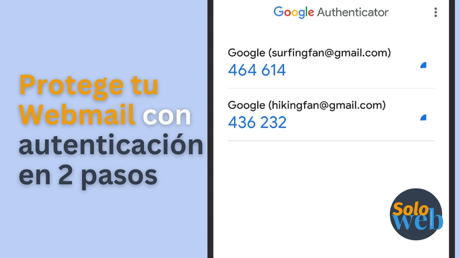 Aumenta la seguridad en Webmail usando Doble Autenticación