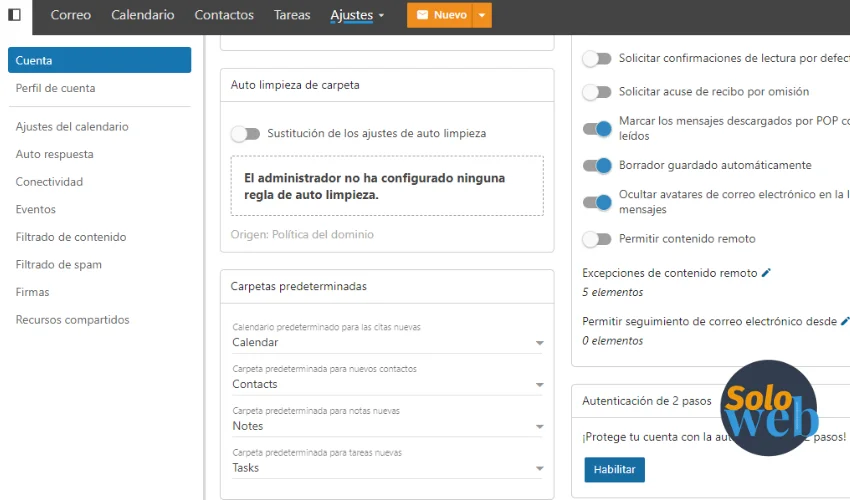 Aumenta la seguridad en Webmail usando Doble Autenticación