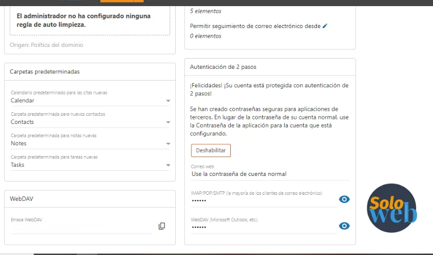 Aumenta la seguridad en Webmail usando Doble Autenticación