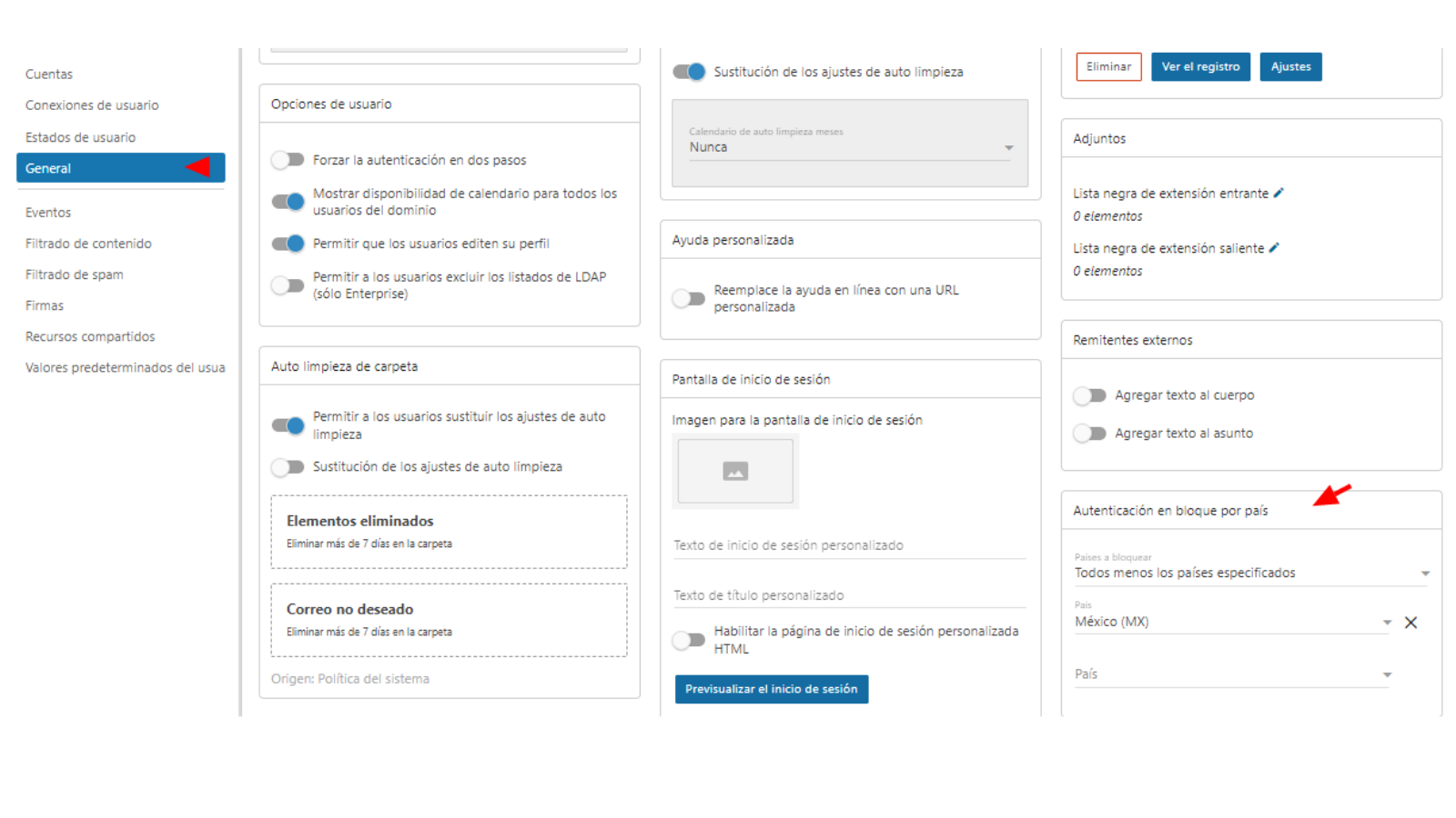 Bloquear o permitir el acceso a tu correo en ciertos países